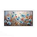 Quadro Stampa su Tela Campo dei papaveri azzurri - CupidoDesign