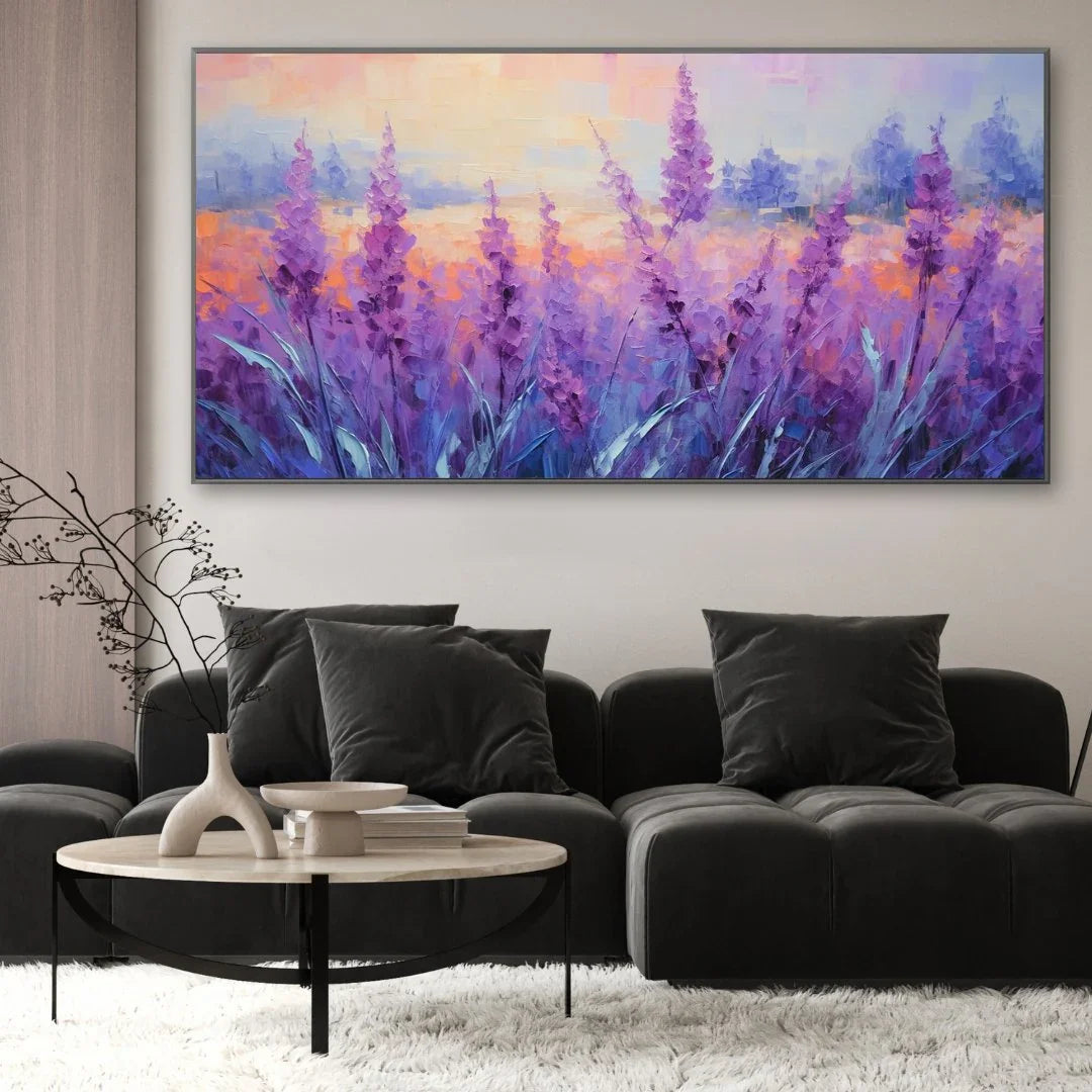 Quadro Stampa su Tela Campo di lavanda - CupidoDesign