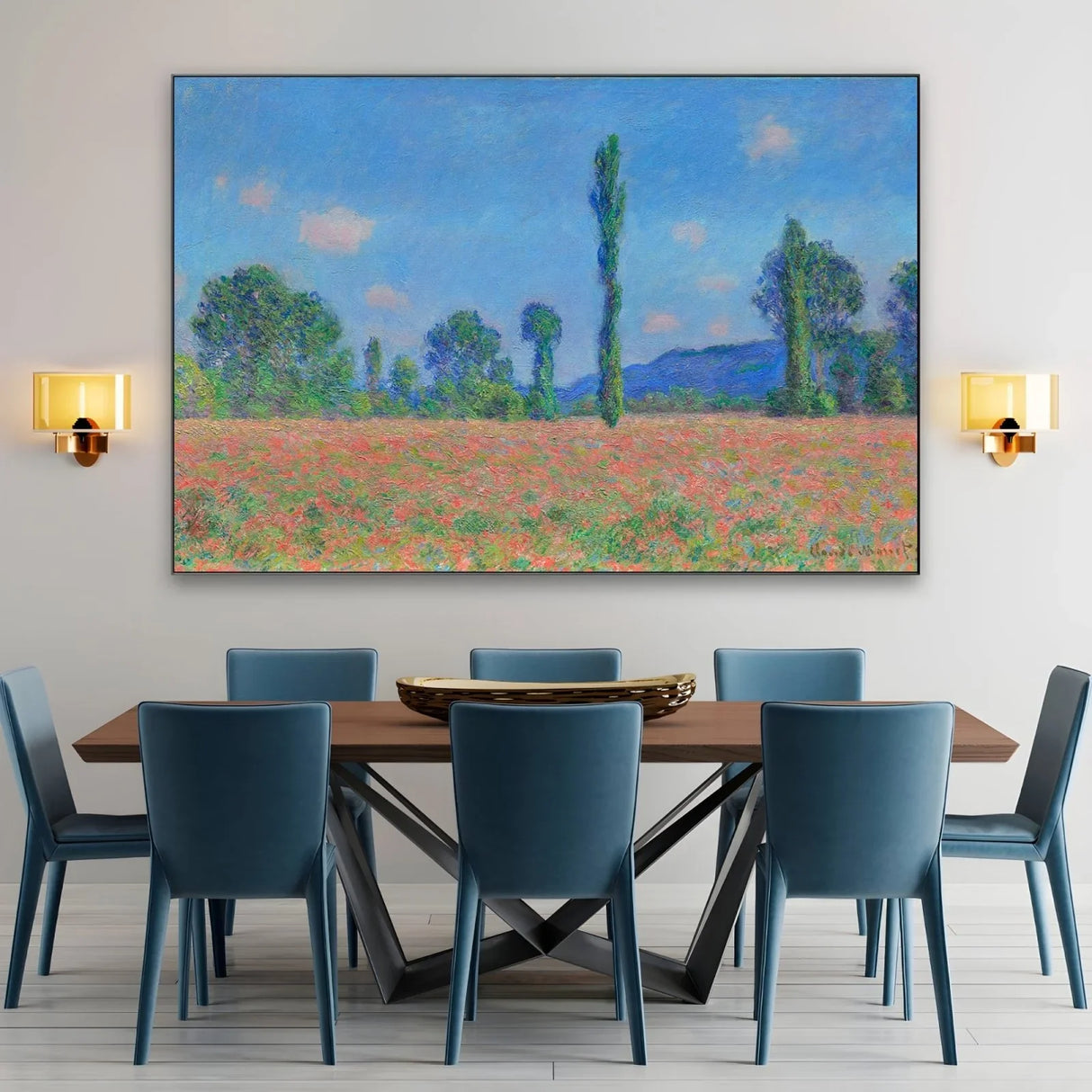 Quadro Stampa su Tela Campo di Papaveri, Claude Monet - CupidoDesign