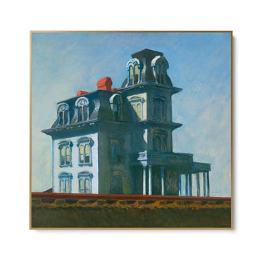 Quadro Stampa su Tela Casa lungo la ferrovia, Edward Hopper - CupidoDesign