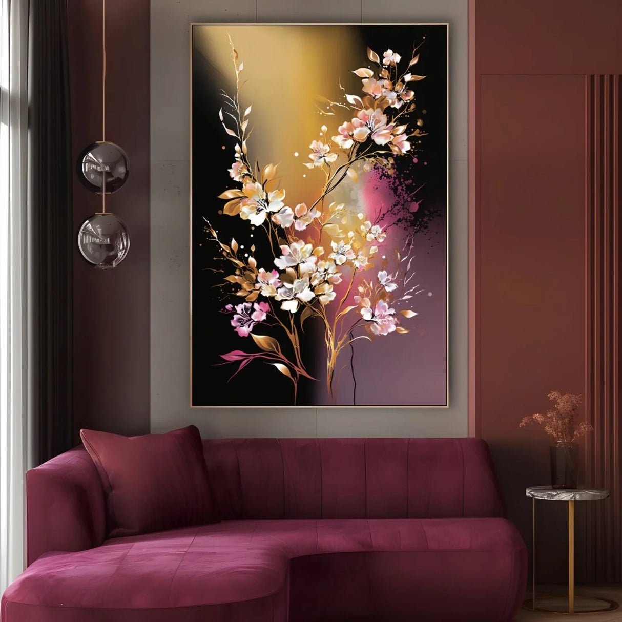 Quadro Stampa su Tela Cascate Floreali - CupidoDesign