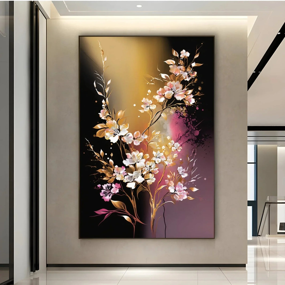 Quadro Stampa su Tela Cascate Floreali - CupidoDesign