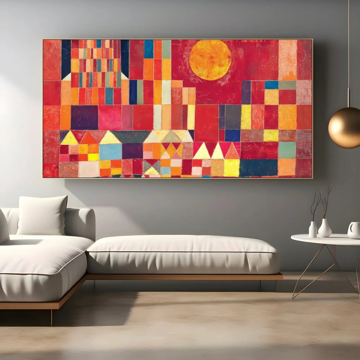Quadro Stampa su Tela Castello e sole - Paul Klee - CupidoDesign