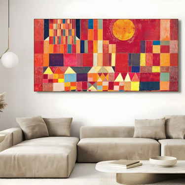 Quadro Stampa su Tela Castello e sole - Paul Klee - CupidoDesign