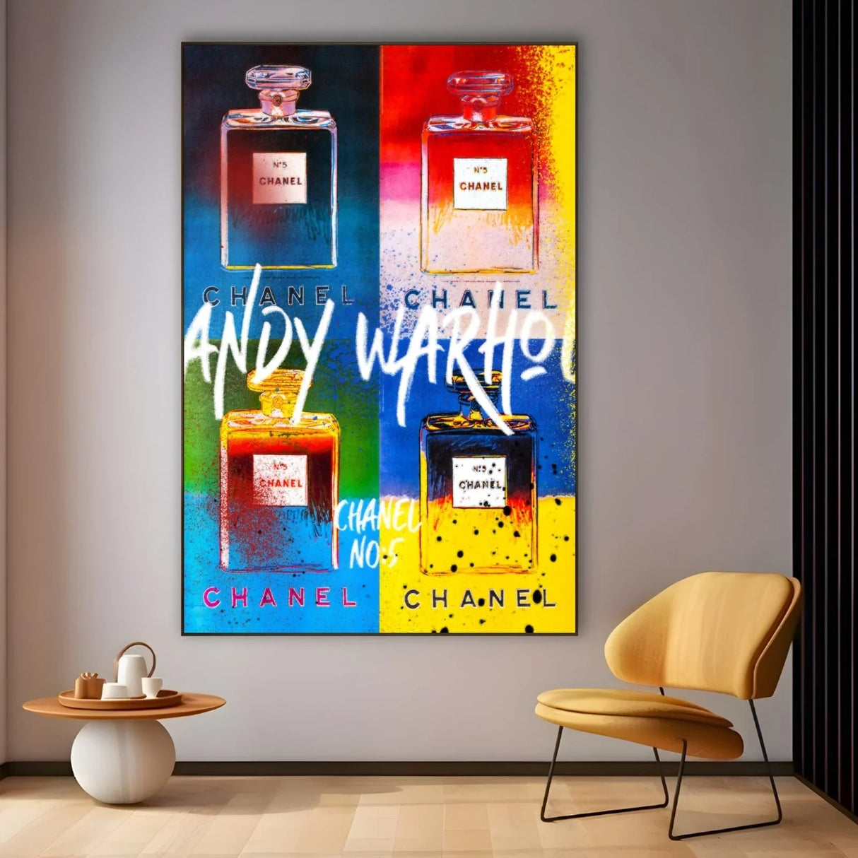 Quadro Stampa su Tela Chanel Graffiti - CupidoDesign