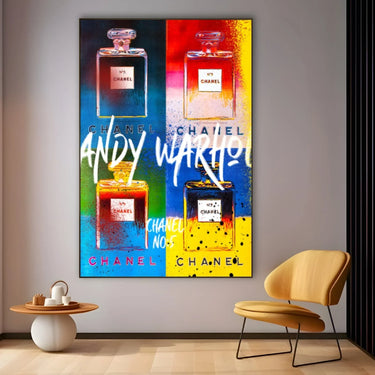 Quadro Stampa su Tela Chanel Graffiti - CupidoDesign