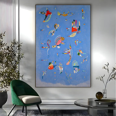 Quadro Stampa su Tela Cielo blu, Wassily Kandinsky - CupidoDesign
