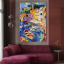 Quadro Stampa su Tela Colorata Cinque Terre, Liguria - CupidoDesign