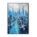 Quadro Stampa su Tela Città Azzurra - CupidoDesign