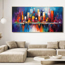 Quadro Stampa su Tela Città dei colori - CupidoDesign