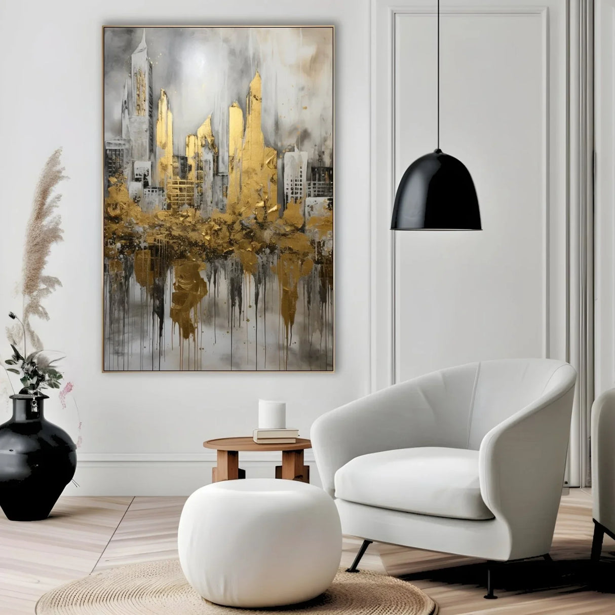 Quadro Stampa su Tela Città Dorata - CupidoDesign