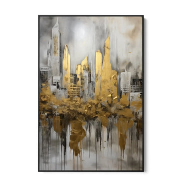 Quadro Stampa su Tela Città Dorata - CupidoDesign