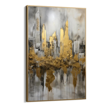 Quadro Stampa su Tela Città Dorata - CupidoDesign