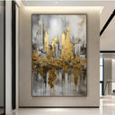 Quadro Stampa su Tela Città Dorata - CupidoDesign