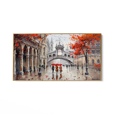 Quadro Stampa su Tela Città Incantata - CupidoDesign