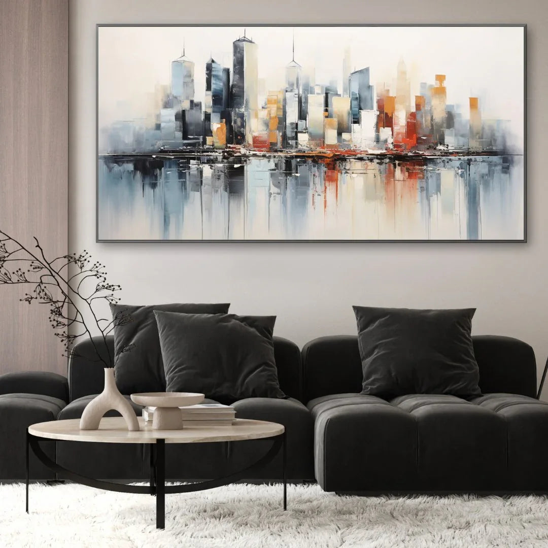 Quadro Stampa su Tela Città sospesa - CupidoDesign