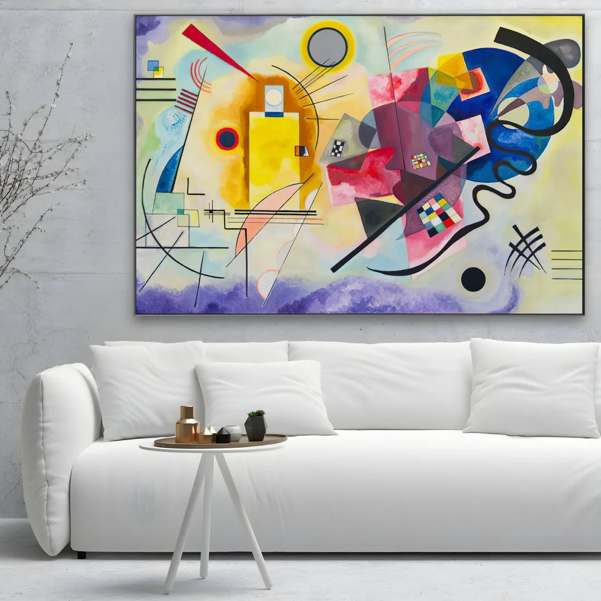 Quadro Stampa su Tela Giallo Rosso Blu, Wassily Kandinsky - CupidoDesign