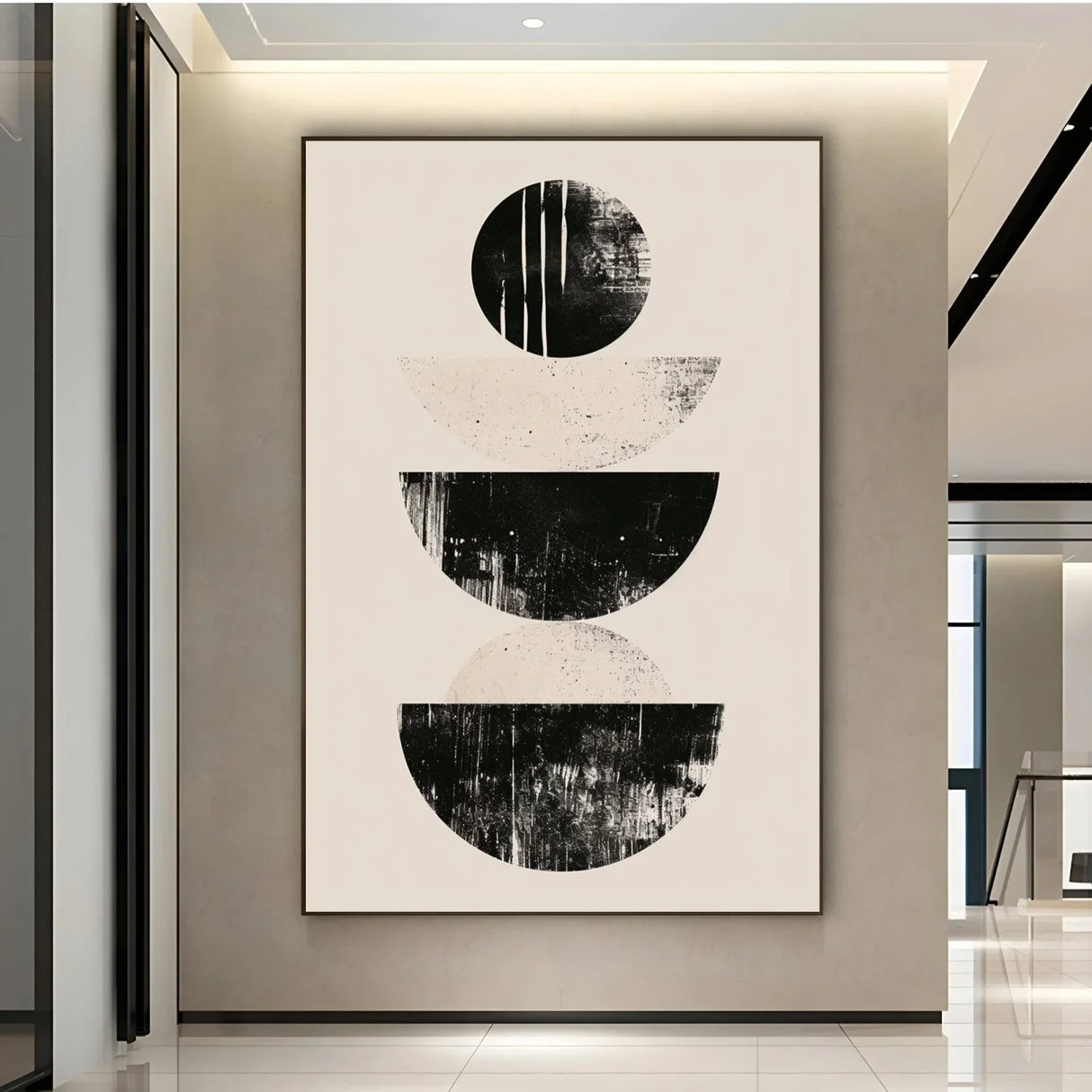 Quadro Stampa su Tela Contrasti Geometrici - CupidoDesign