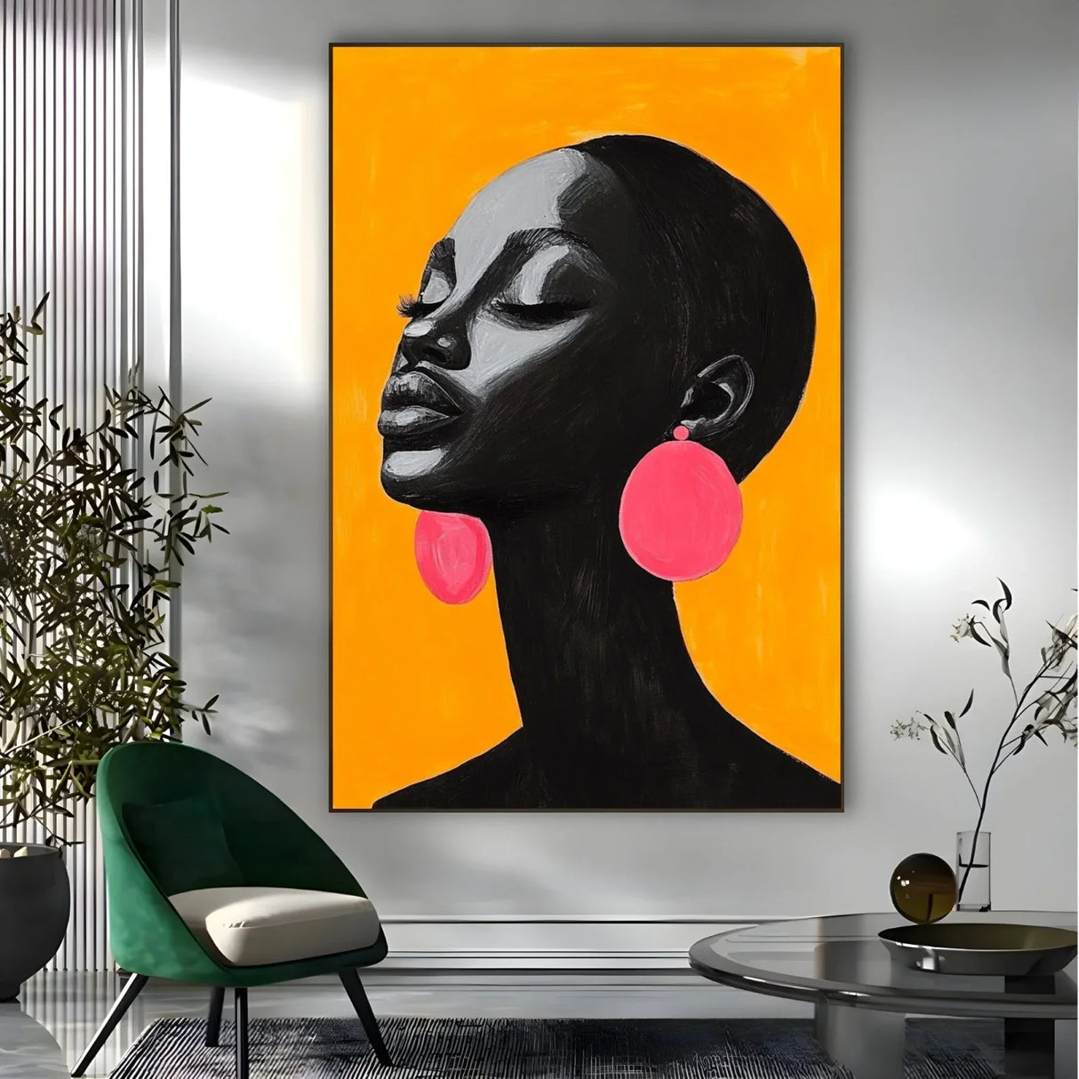 Quadro Stampa su Tela Contrasto Perfetto - CupidoDesign