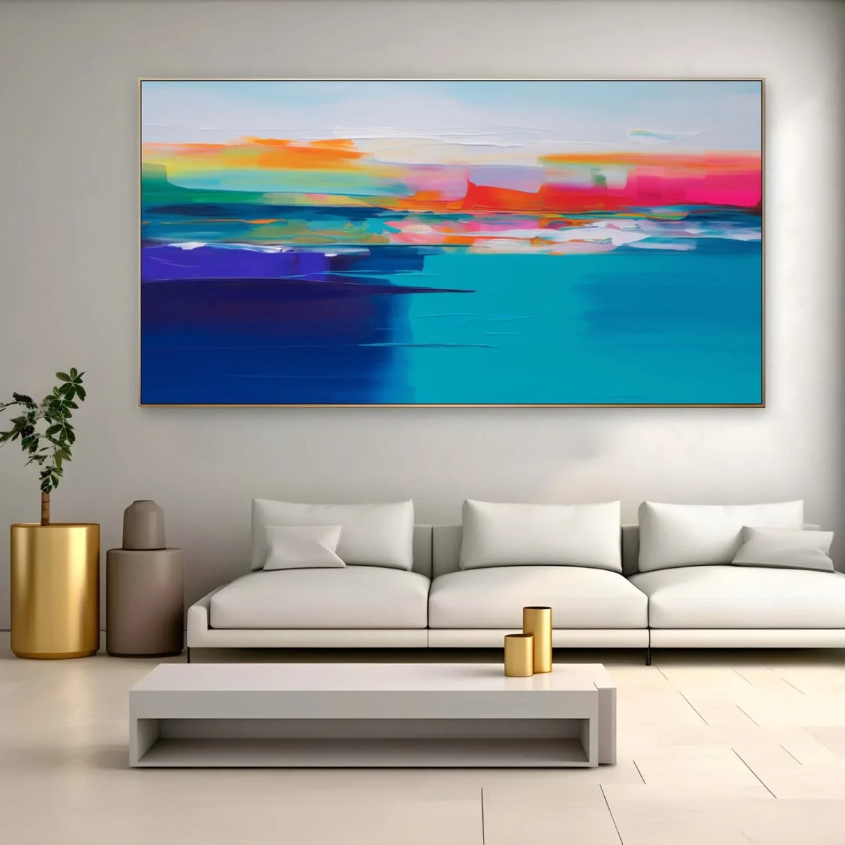 Quadro Stampa su Tela Crepuscolo Colorato - CupidoDesign