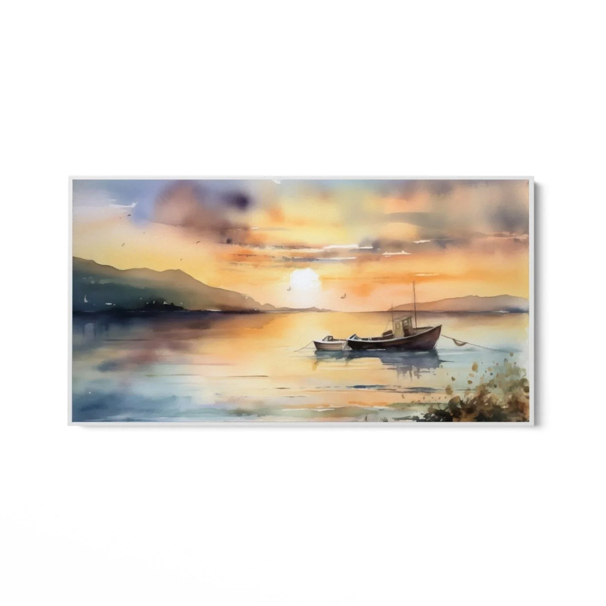 Quadro Stampa su Tela Crepuscolo sul lago - CupidoDesign