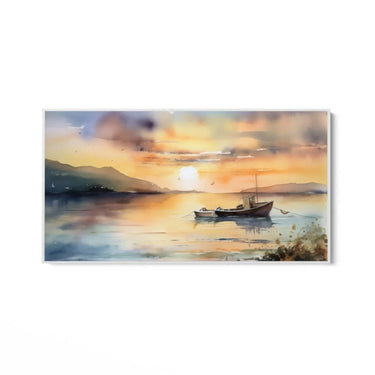 Quadro Stampa su Tela Crepuscolo sul lago - CupidoDesign