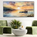 Quadro Stampa su Tela Crepuscolo sul lago - CupidoDesign