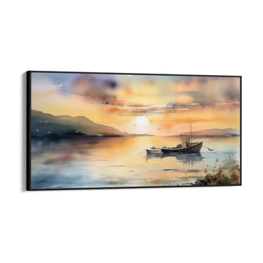 Quadro Stampa su Tela Crepuscolo sul lago - CupidoDesign
