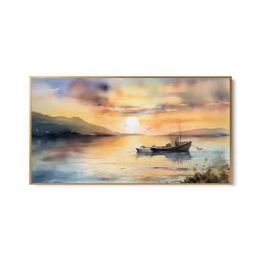 Quadro Stampa su Tela Crepuscolo sul lago - CupidoDesign