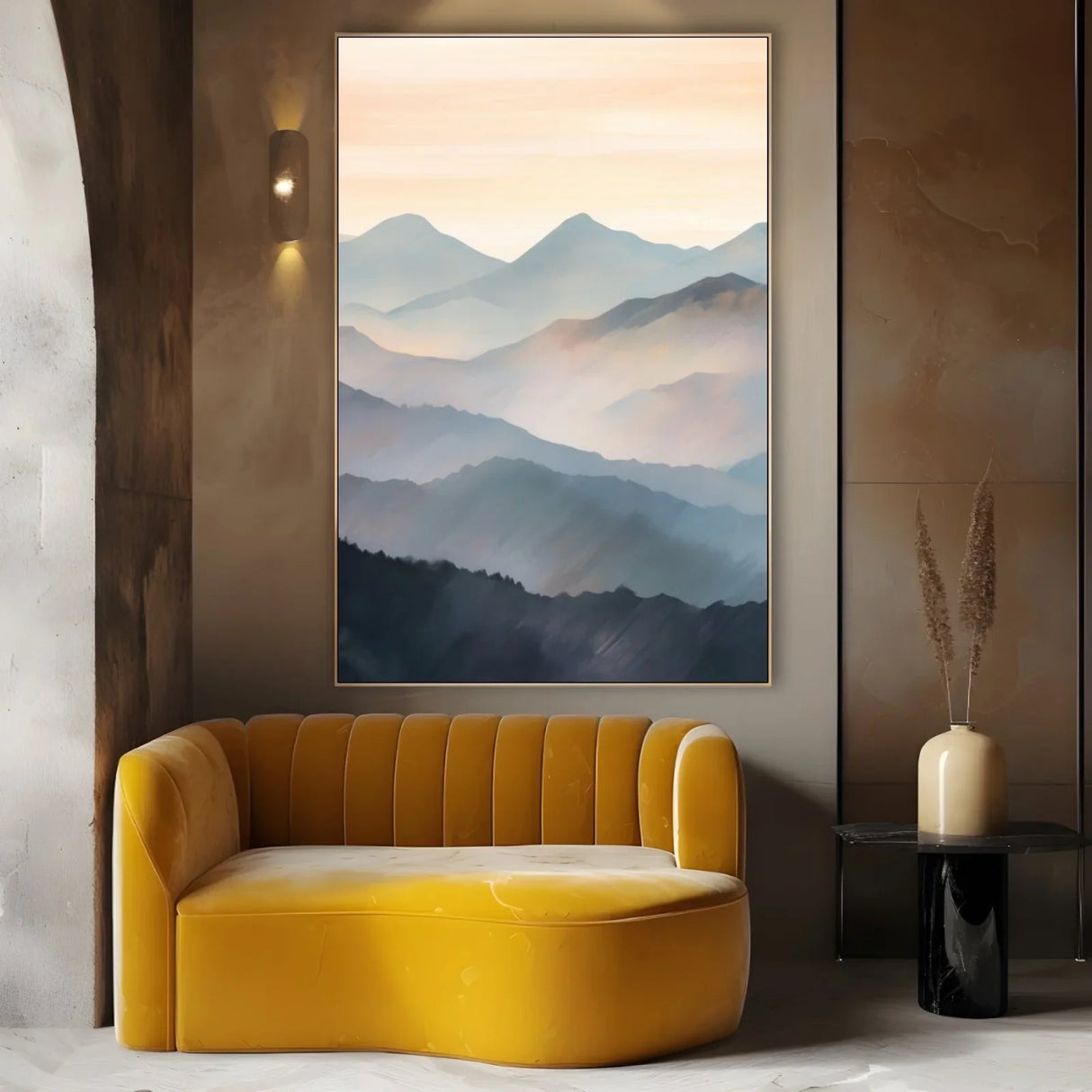 Quadro Stampa su Tela Crepuscolo sulle cime - CupidoDesign