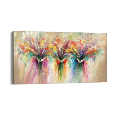 Quadro Stampa su Tela Crescendo Floreale - CupidoDesign