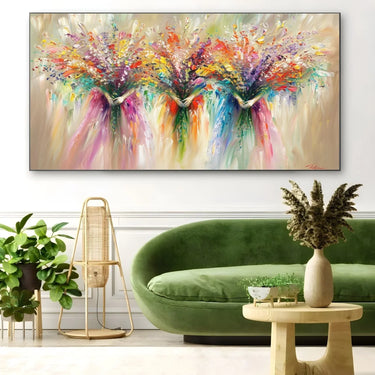 Quadro Stampa su Tela Crescendo Floreale - CupidoDesign