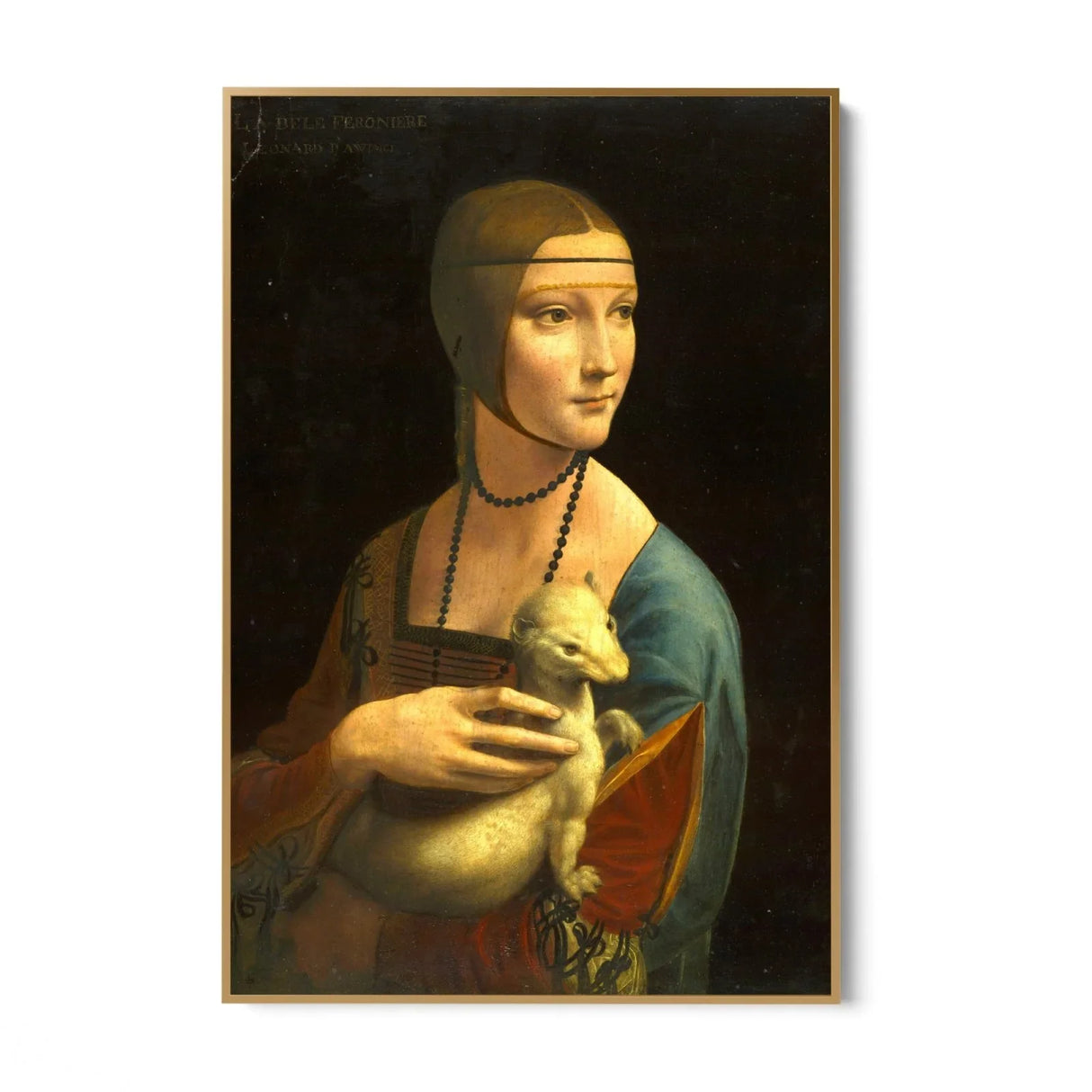 Quadro Stampa su Tela Dama con l'ermellino, Leonardo da Vinci - CupidoDesign