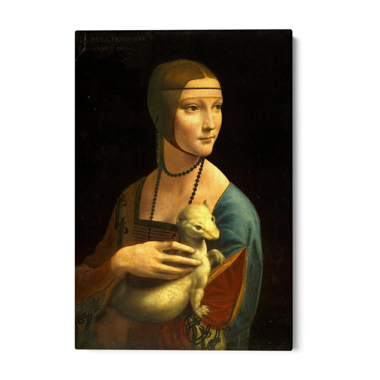 Quadro Stampa su Tela Dama con l'ermellino, Leonardo da Vinci - CupidoDesign