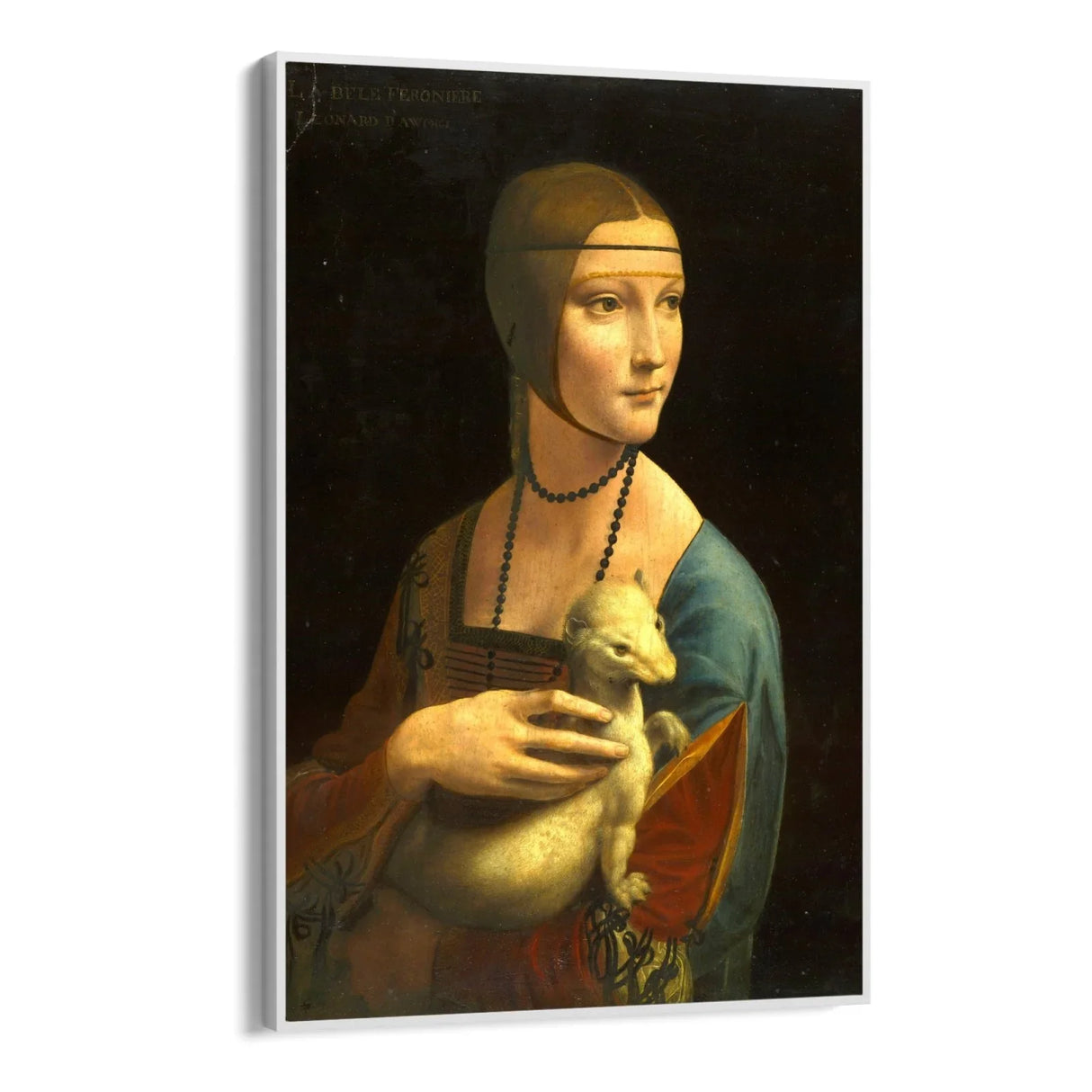 Quadro Stampa su Tela Dama con l'ermellino, Leonardo da Vinci - CupidoDesign