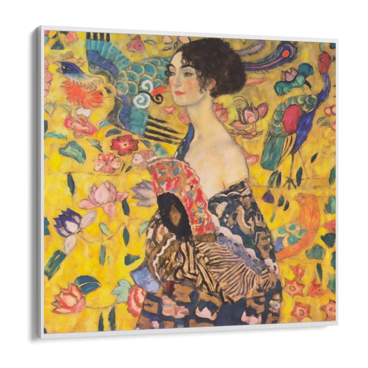 Quadro Stampa su Tela Dama con ventaglio, Gustav Klimt - CupidoDesign