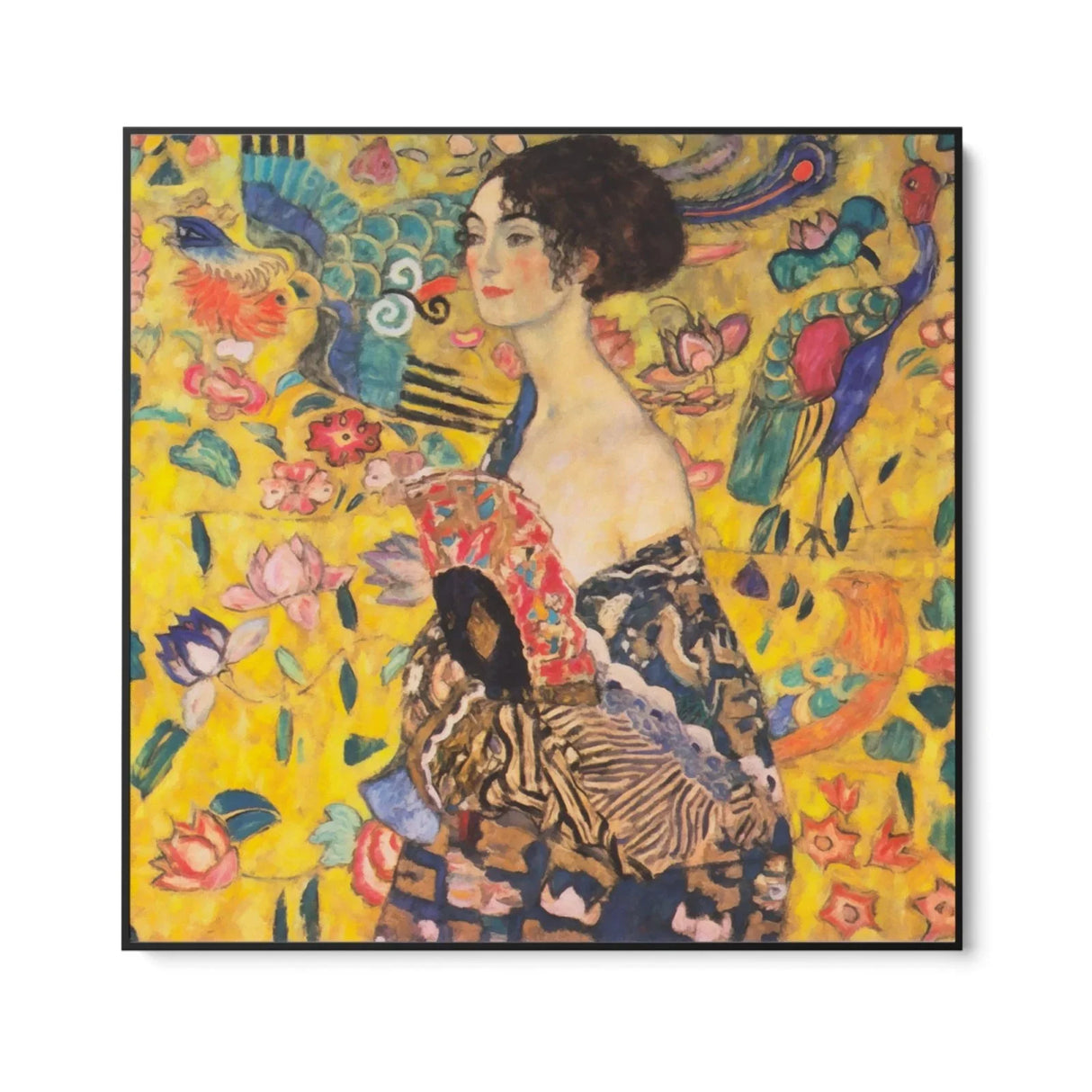 Quadro Stampa su Tela Dama con ventaglio, Gustav Klimt - CupidoDesign