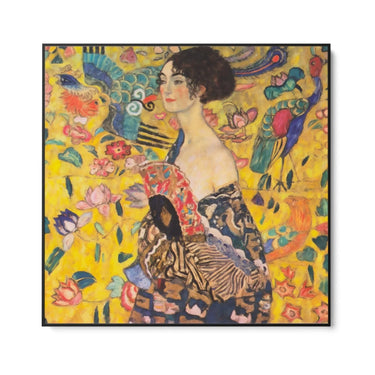 Quadro Stampa su Tela Dama con ventaglio, Gustav Klimt - CupidoDesign