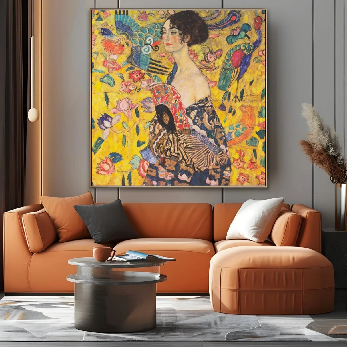 Quadro Stampa su Tela Dama con ventaglio, Gustav Klimt - CupidoDesign
