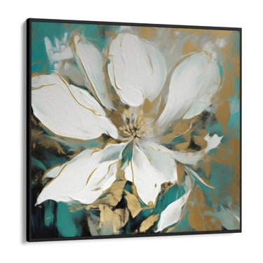 Quadro Stampa su Tela Dama di Fiori Bianchi - CupidoDesign
