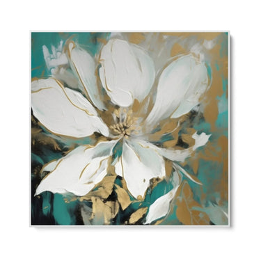 Quadro Stampa su Tela Dama di Fiori Bianchi - CupidoDesign