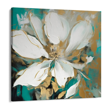 Quadro Stampa su Tela Dama di Fiori Bianchi - CupidoDesign
