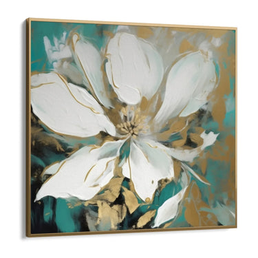 Quadro Stampa su Tela Dama di Fiori Bianchi - CupidoDesign