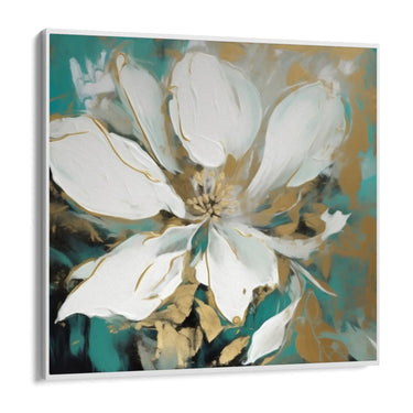 Quadro Stampa su Tela Dama di Fiori Bianchi - CupidoDesign