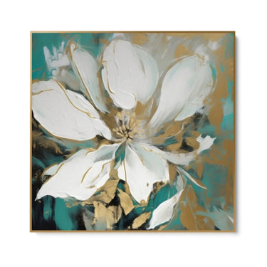 Quadro Stampa su Tela Dama di Fiori Bianchi - CupidoDesign