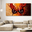 Quadro Stampa su Tela Danza di rosso - CupidoDesign