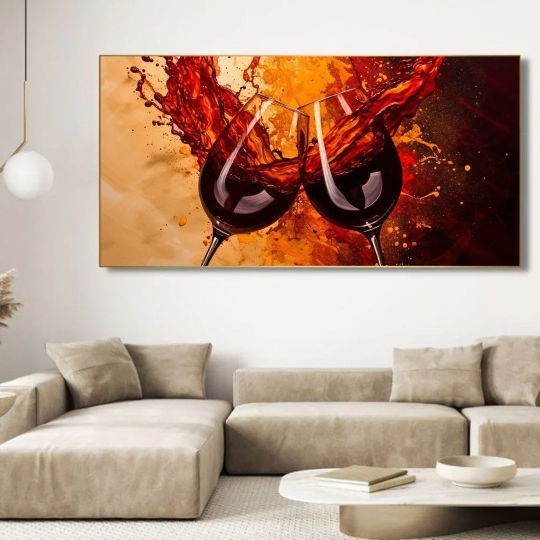 Quadro Stampa su Tela Danza di rosso - CupidoDesign