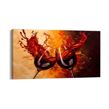 Quadro Stampa su Tela Danza di rosso - CupidoDesign