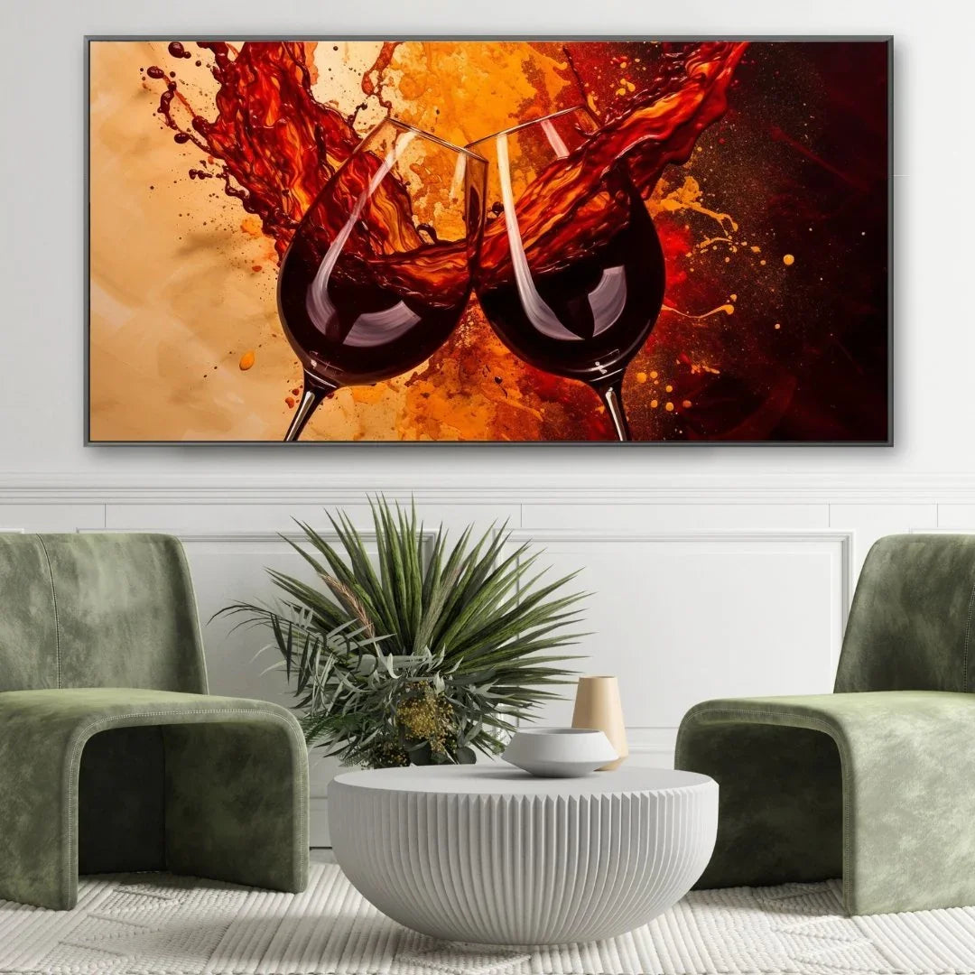 Quadro Stampa su Tela Danza di rosso - CupidoDesign