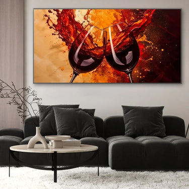 Quadro Stampa su Tela Danza di rosso - CupidoDesign